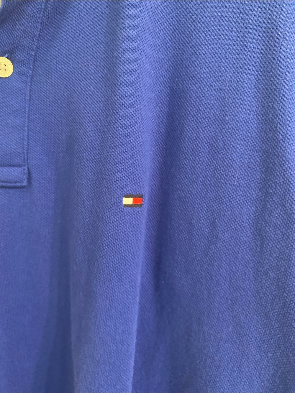 Tommy Hilfiger Royal Blue Custom Fit Polo Shirt Size Large - Picture 4 of 7